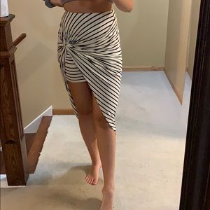 Striped 2 layered skirt